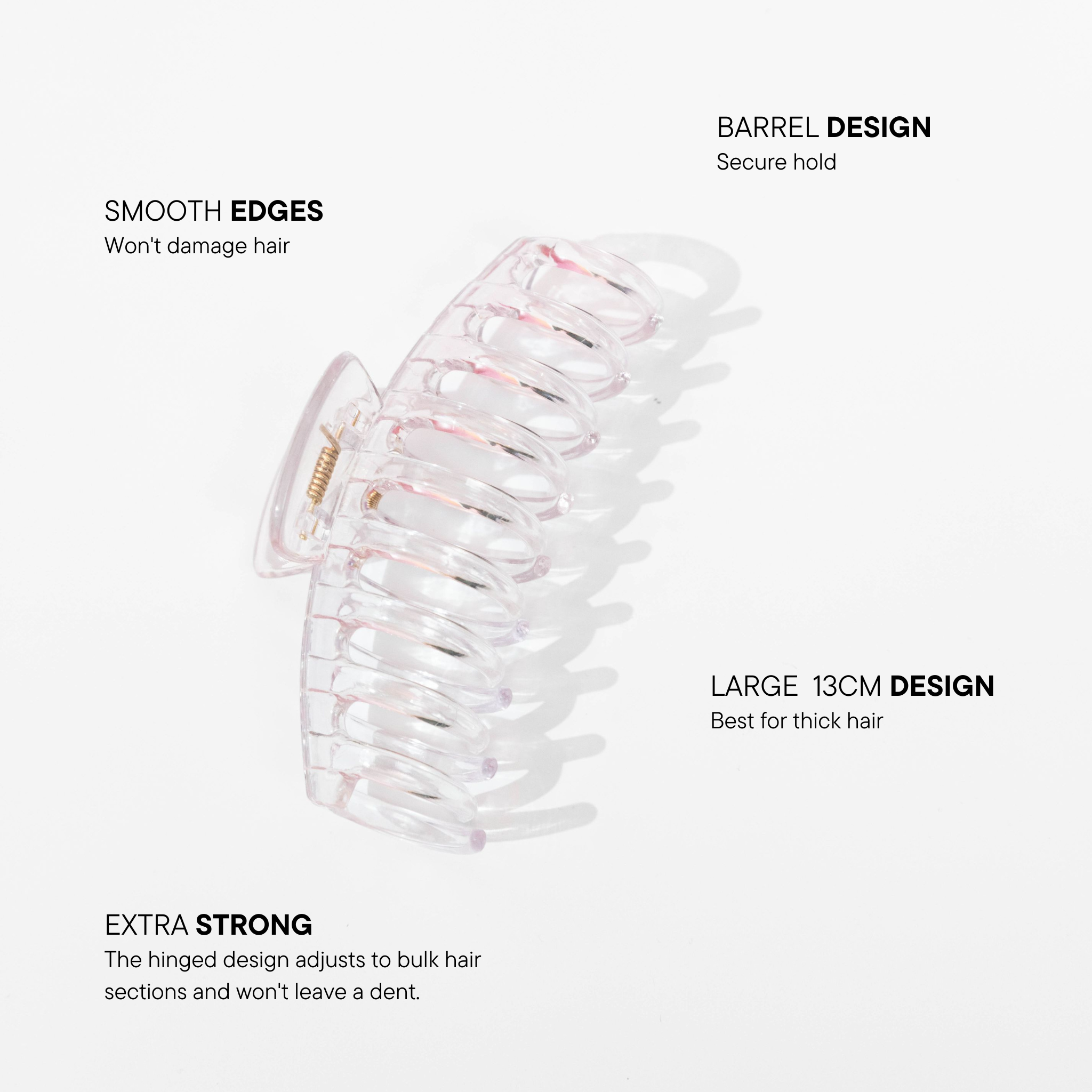 Mermade Hair Claw Clip Clear features and benefits