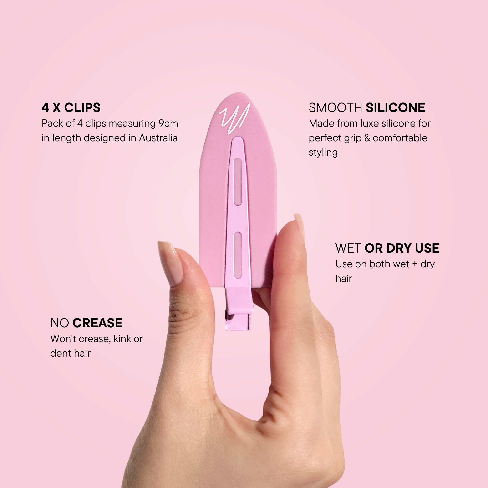 Features and benefits of the Jumbo No-Crease Clips