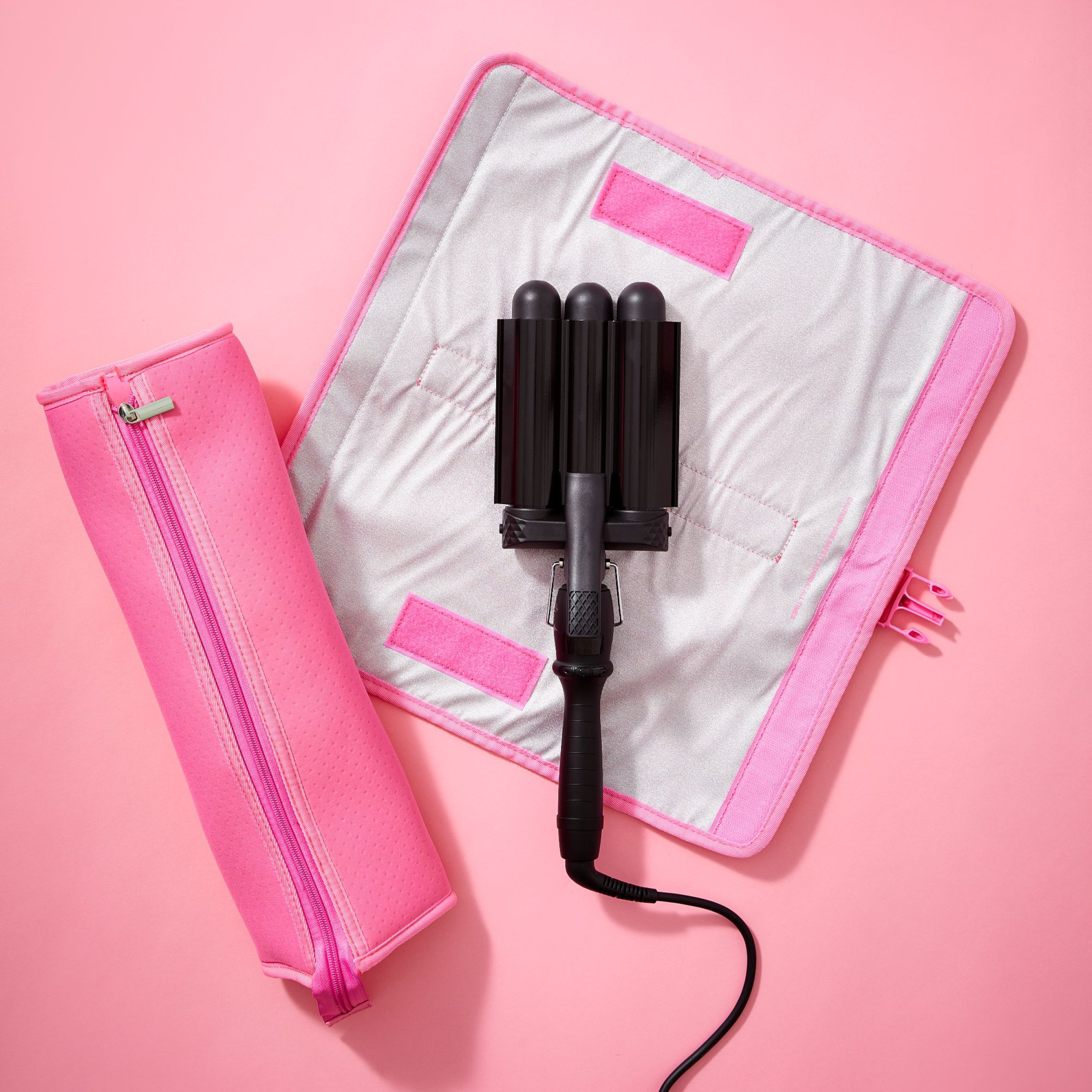 Mermade Hair Heat Mat and Clutch Pink