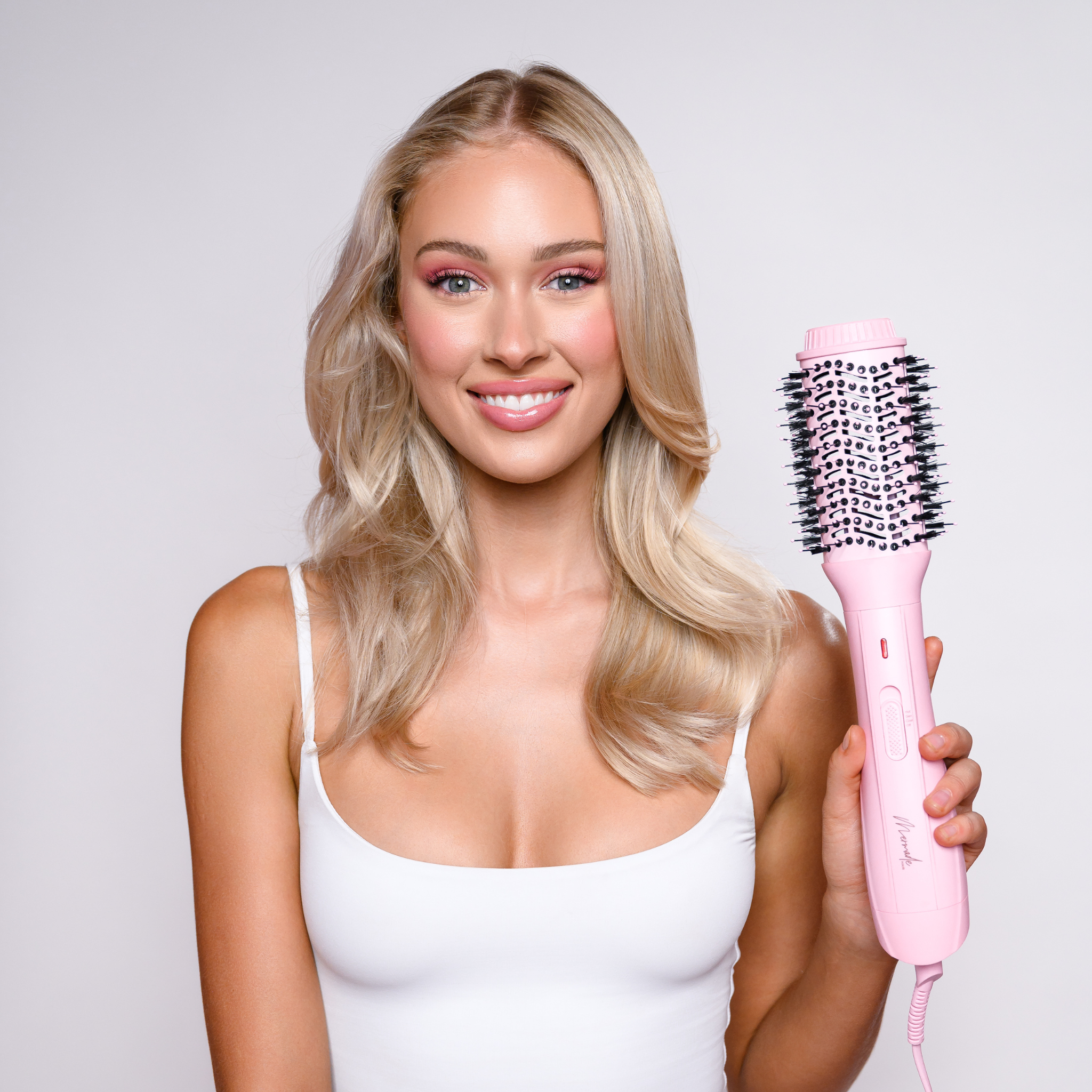 Model using Blow Dry Brush - Signature Pink