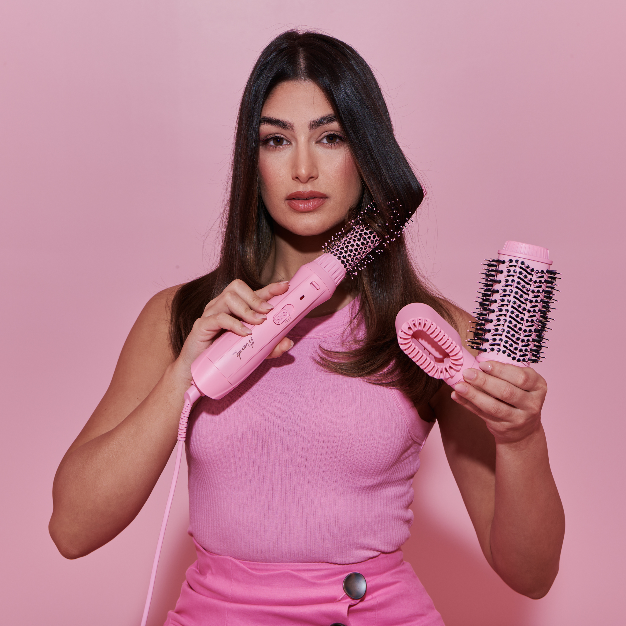 Model using the Interchangeable Blow Dry Brush