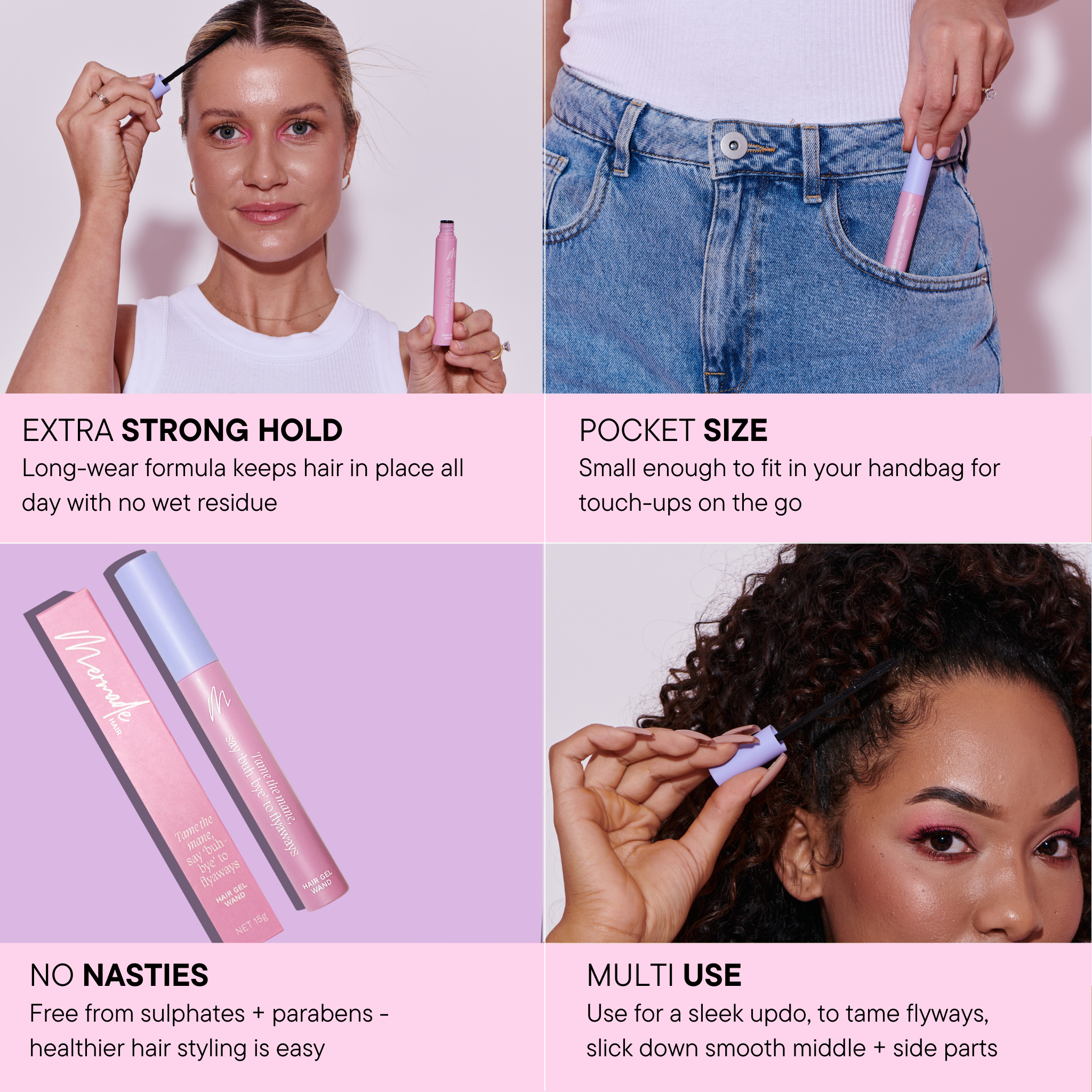 Features of the Mermade Hair Gel Wand