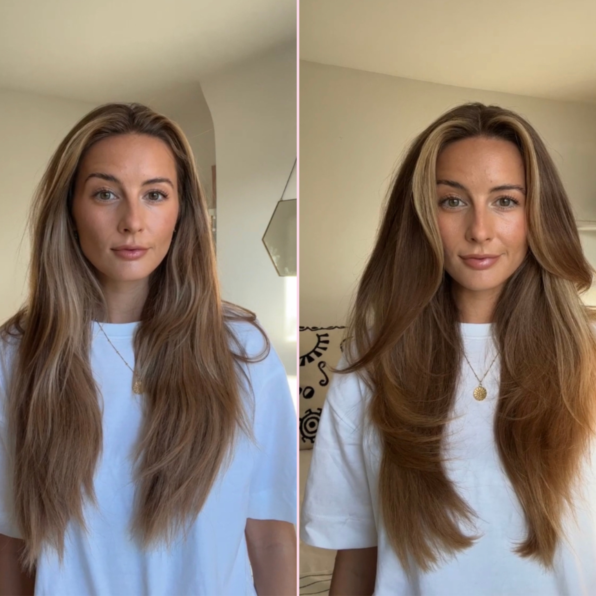 Before and After of the Mermade Hair Aircurl