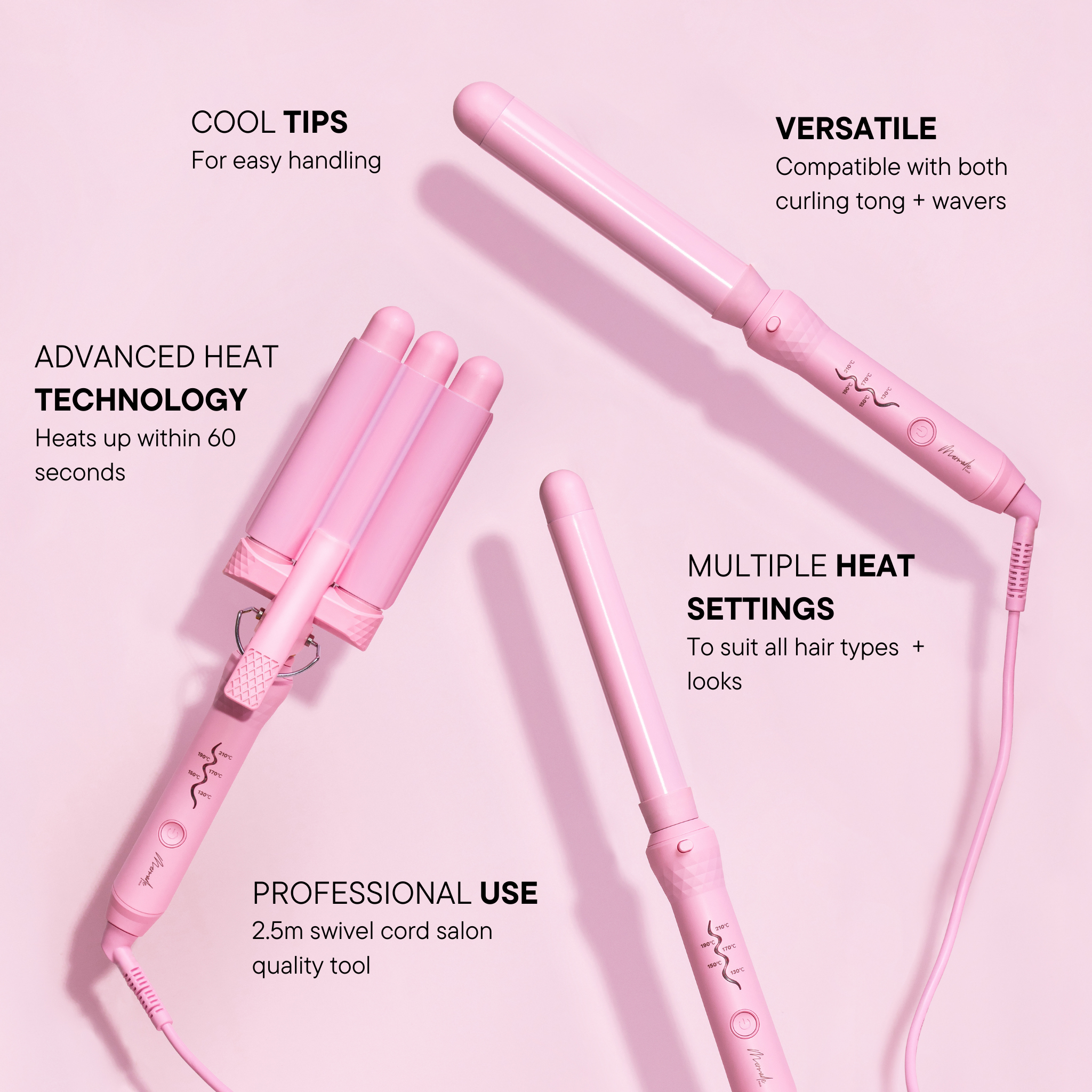 Features and benefits of the Mermade Hair Style Wand