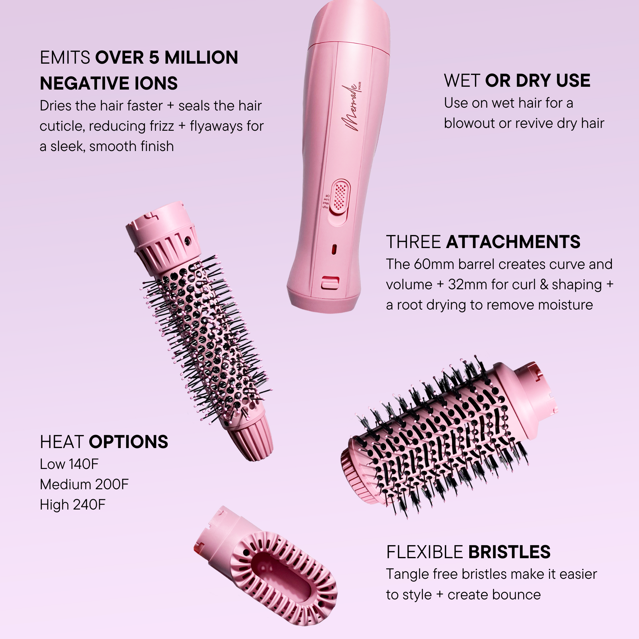 Mermade-Hair-Interchangeable-Blow-Dry-Brush-Pink-Infographic