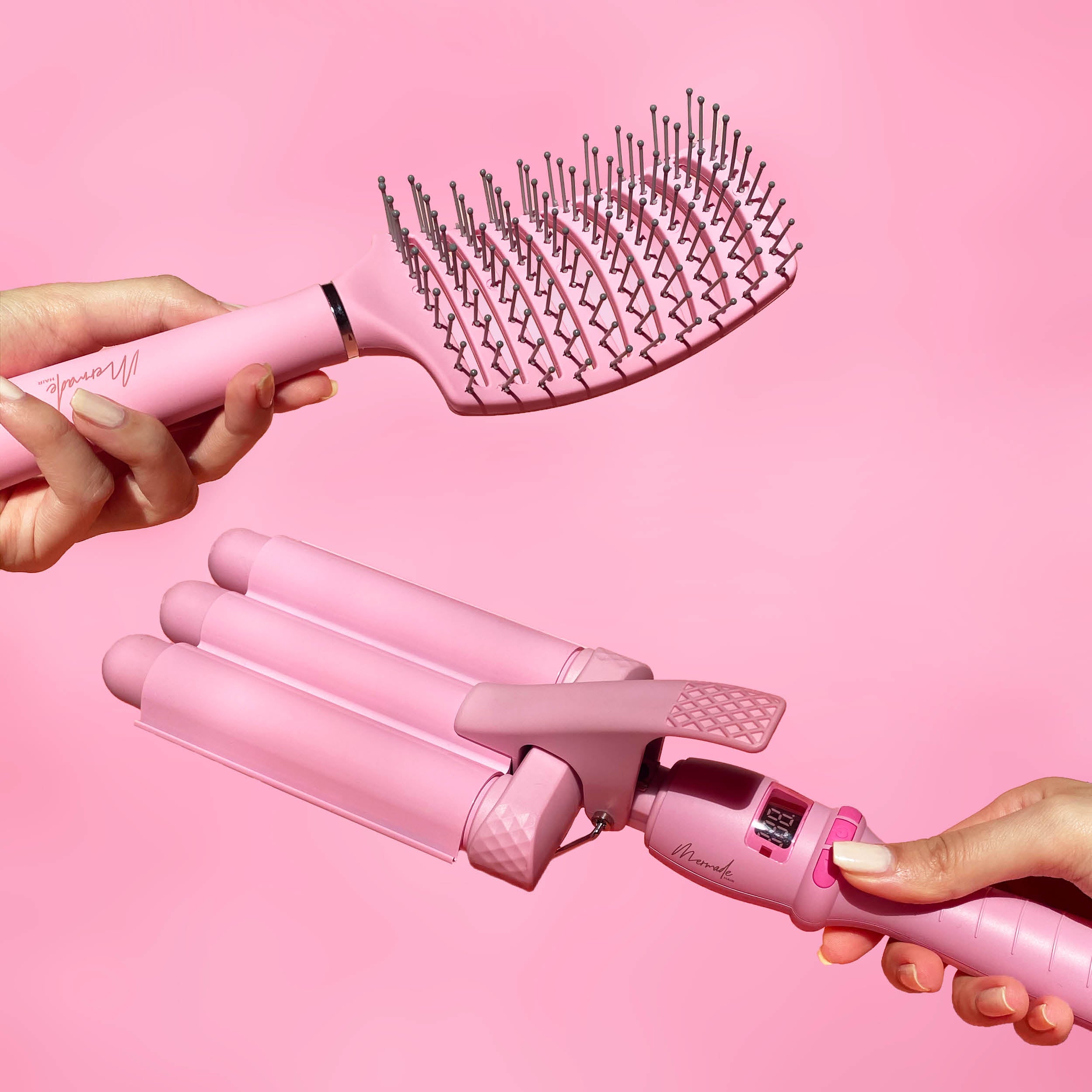 Mermade PRO Mini Hair Waver - 1" Pink