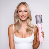 Signature Pink Blow Dry Brush with a model